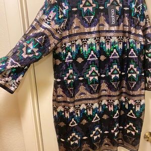 Plus Size Sequin Mini Dress